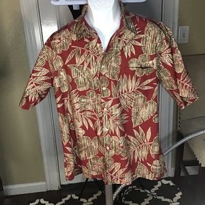 Hawaiian Shirt Cooke StreetMen Size L Hibiscus